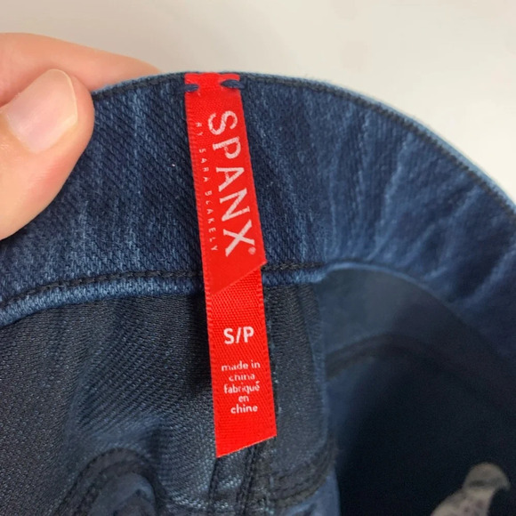 Spanx Jean-ish® Ankle Leggings Size Small Pull On Twilight  Rinse Stretch Casual - Picture 7 of 11